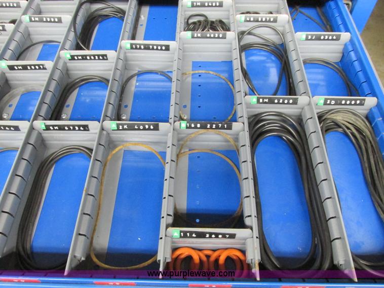 image for item V9962 Equipto parts bin and assorted Caterpillar parts