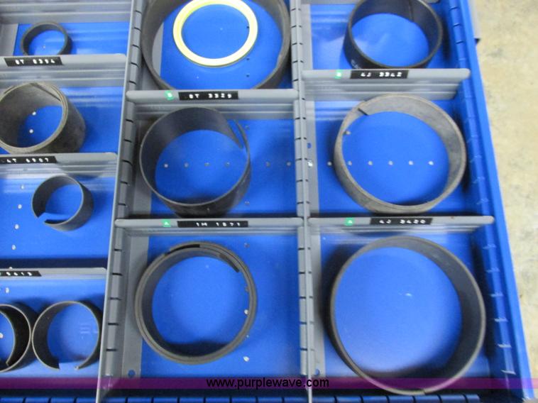 image for item V9962 Equipto parts bin and assorted Caterpillar parts