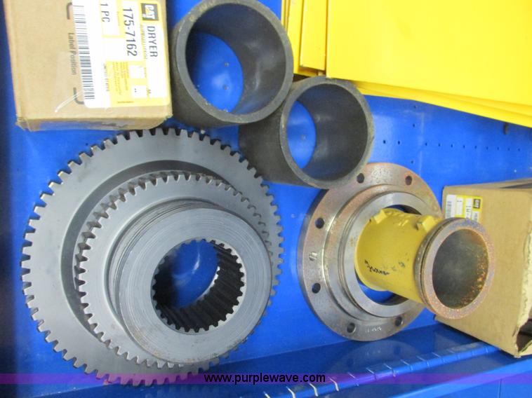 image for item V9964 Equipto parts bin and assorted Caterpillar parts