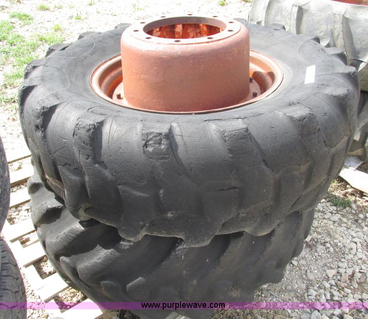 image for item V9980 (2) 14.9-24 tires and 10 bolt wheels