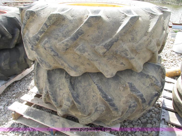 image for item V9982 (2) Alliance 18.4/15-26 tractor tires