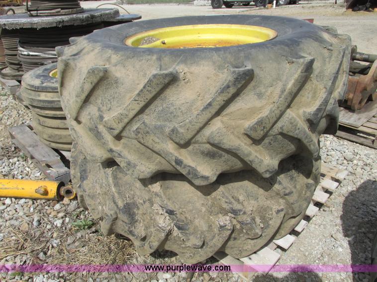 image for item V9982 (2) Alliance 18.4/15-26 tractor tires