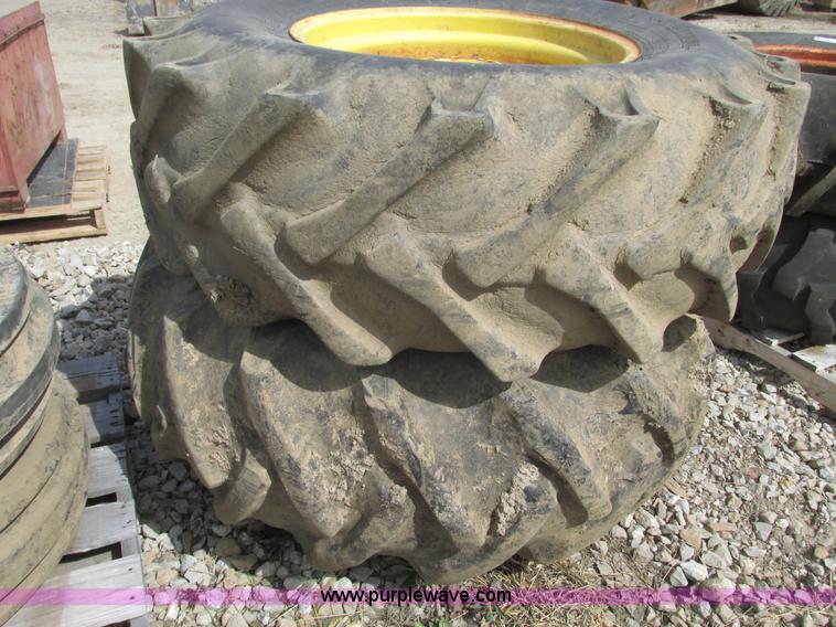 image for item V9982 (2) Alliance 18.4/15-26 tractor tires