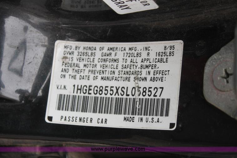 image for item E3419 1995 Honda Civic LX