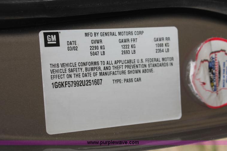 image for item H3630 2002 Cadillac DeVille DTS