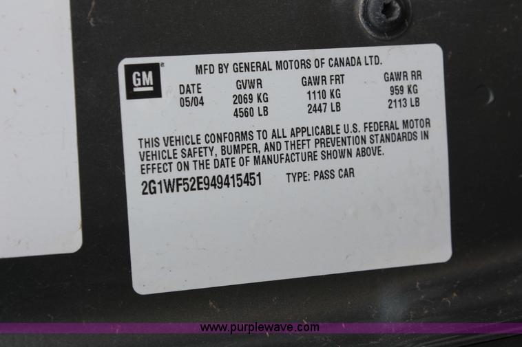 image for item H3631 2004 Chevrolet Impala