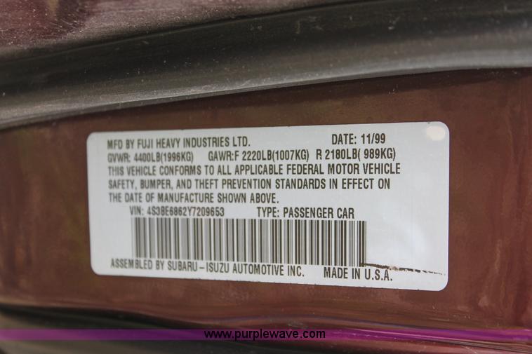 image for item H3649 2000 Subaru Outback Limited