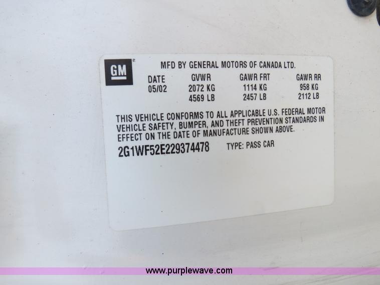 image for item B4615 2002 Chevrolet Impala