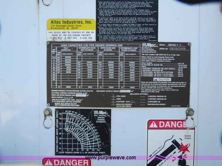 image for item B4638 2002 Chevrolet C7500 Digger Derrick truck