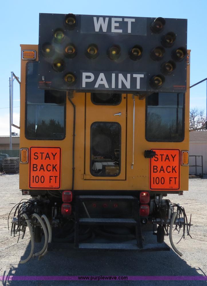 image for item B4643 1997 Volvo WX64 Ezliner paint striper truck