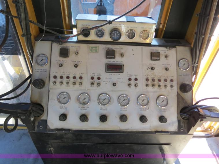 image for item B4643 1997 Volvo WX64 Ezliner paint striper truck