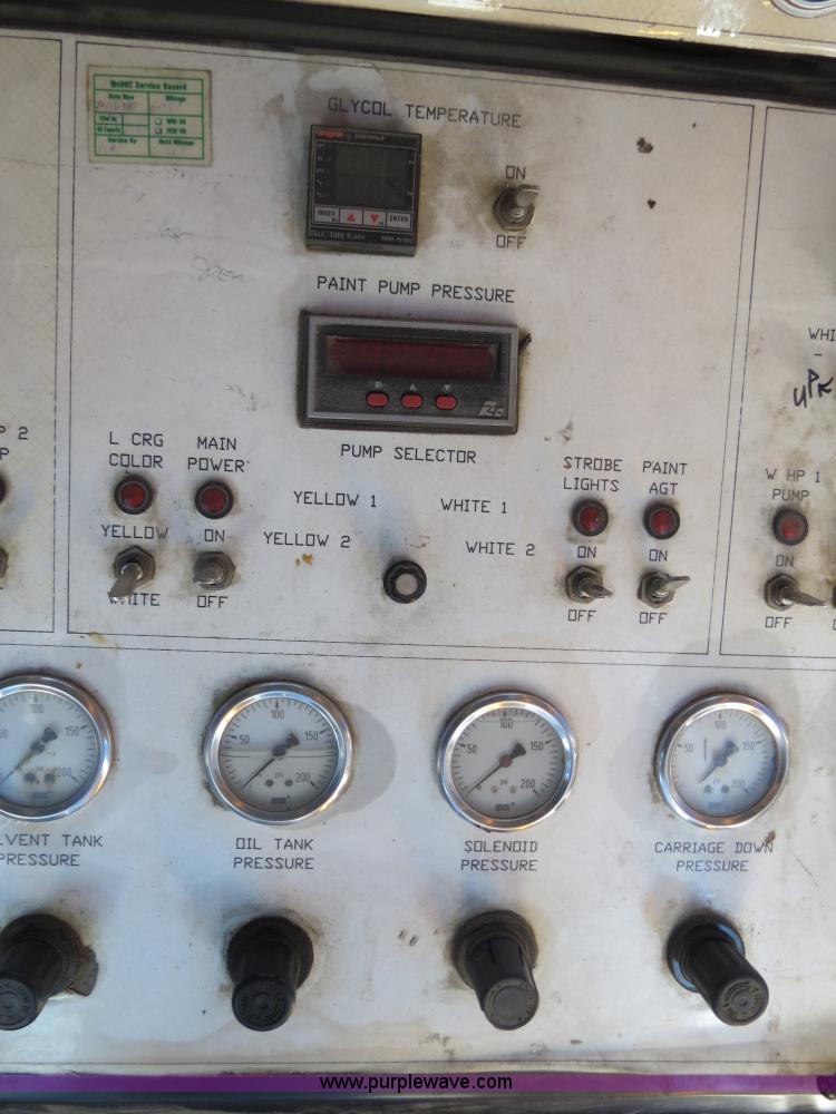 image for item B4643 1997 Volvo WX64 Ezliner paint striper truck