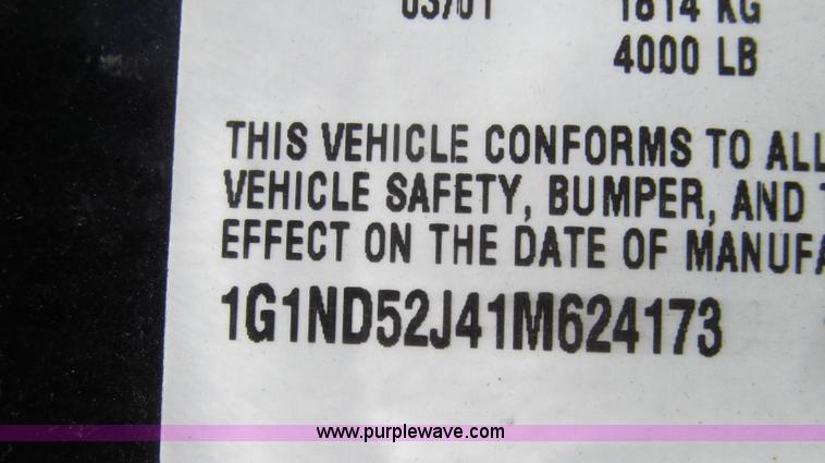 image for item E3852 2001 Chevrolet Malibu