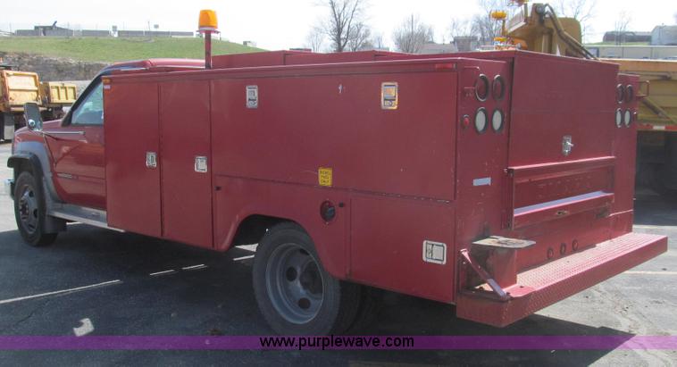 image for item E3853 1995 GMC Sierra 3500 utilty truck