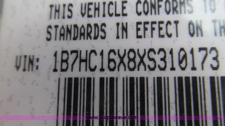 image for item E3858 1999 Dodge Ram 1500 pickup truck