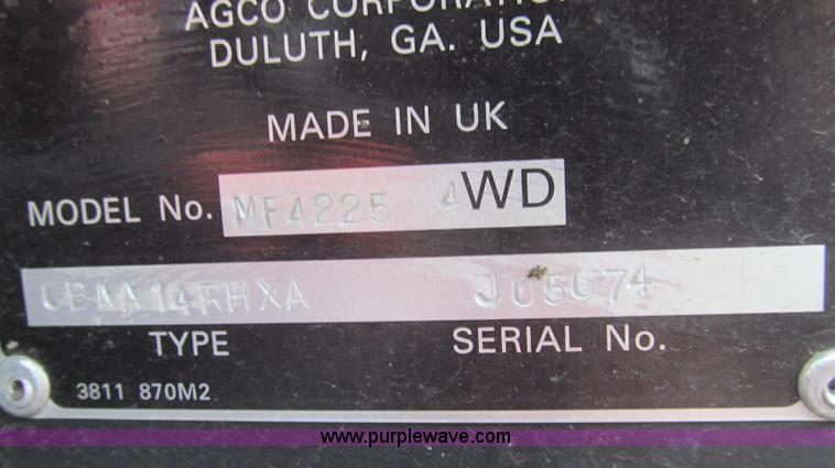 image for item E3868 2000 Massey-Ferguson 4225 MFWD tractor