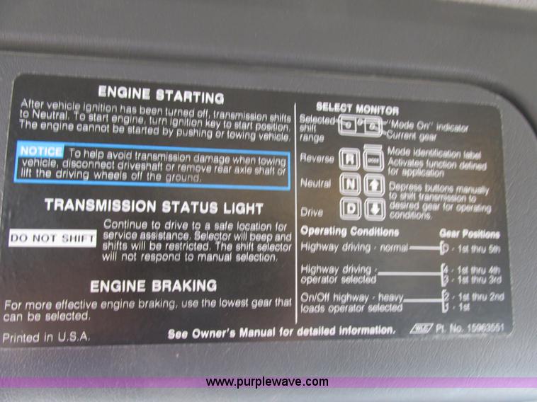 image for item E7170 2004 GMC T7500 Centurion street sweeper