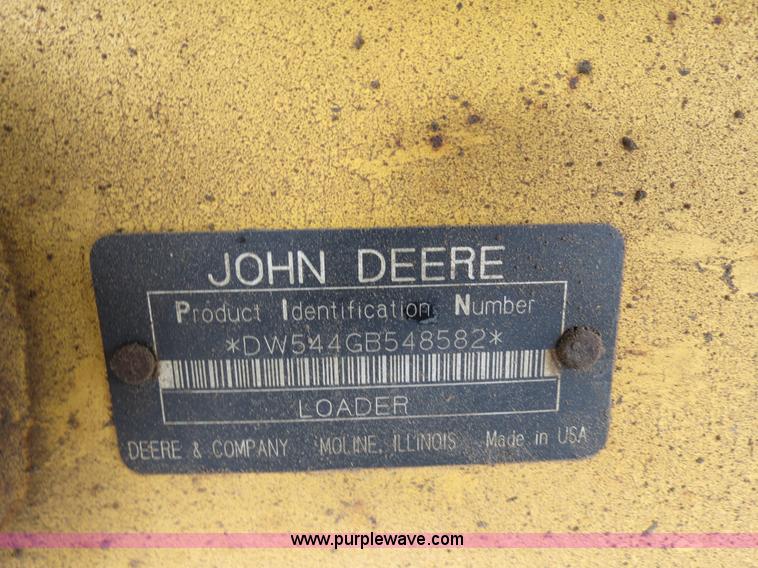 image for item F4342 1995 John Deere 544G wheel loader
