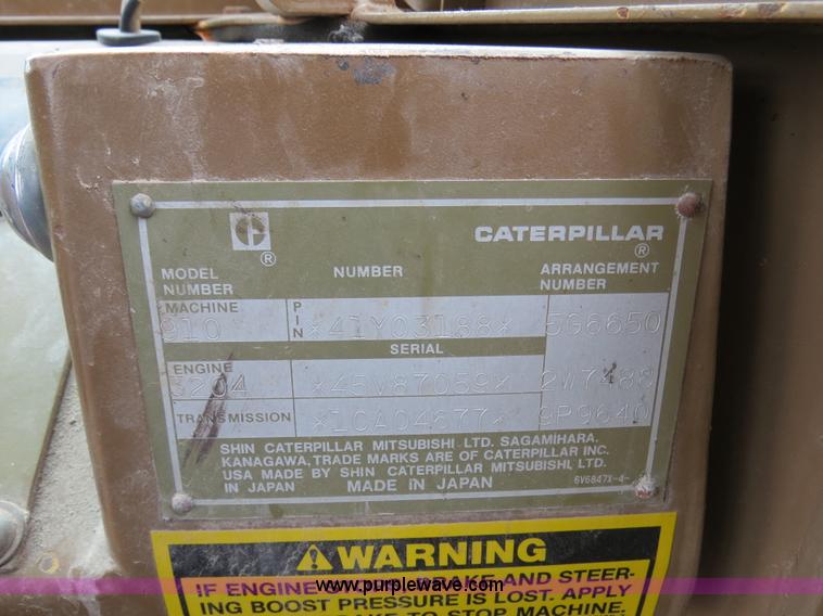 image for item F4343 1990 Caterpillar 910 wheel loader