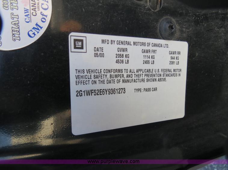 image for item F4357 2000 Chevrolet Impala