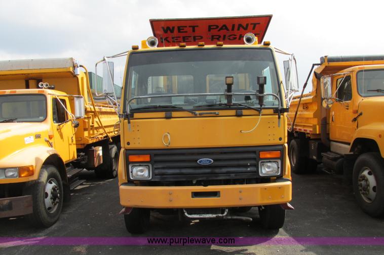 image for item F4803 1996 Ford low tilt cab paint striper truck