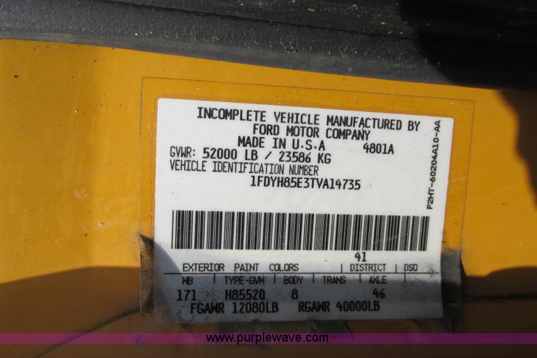 image for item F4803 1996 Ford low tilt cab paint striper truck