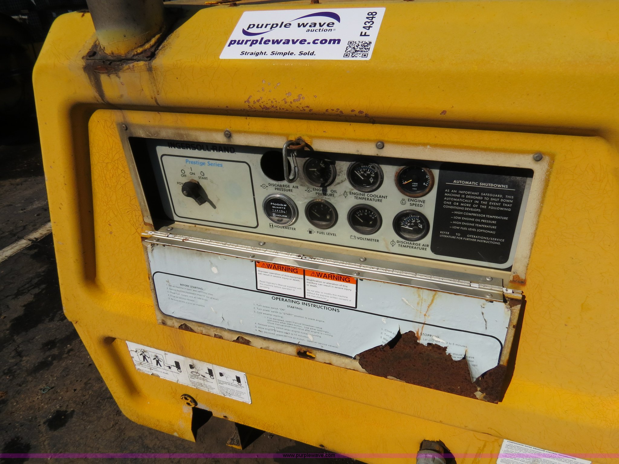 ... Ingersoll Rand air compressor Full size in new window ...