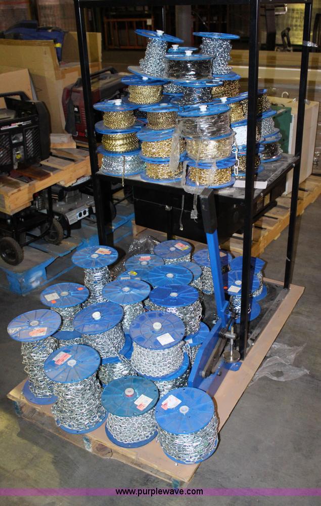 image for item AJ9741 (78) spools of assorted chain with cutter