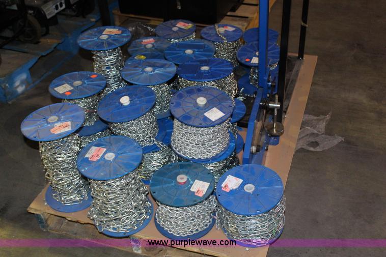 image for item AJ9741 (78) spools of assorted chain with cutter