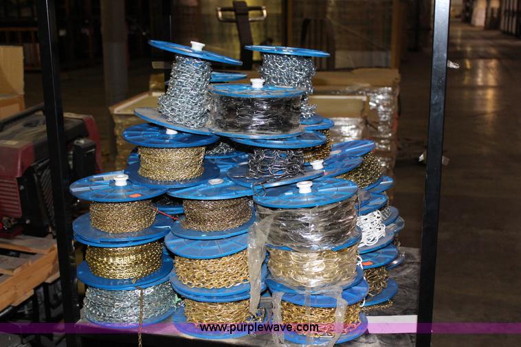 image for item AJ9741 (78) spools of assorted chain with cutter