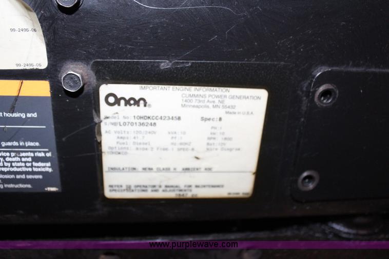 image for item AJ9742 Onan 10 kW generator