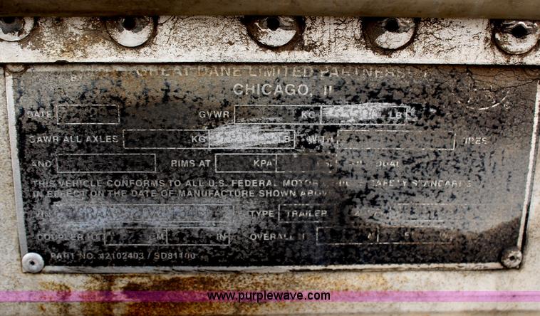 image for item G5369 1999 Great Dane drop van trailer