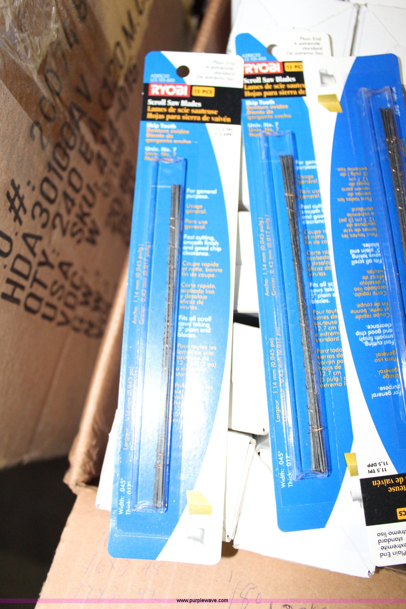 (2,160) Ryobi scroll saw blades in Spring Hill, KS Item AK9269 sold