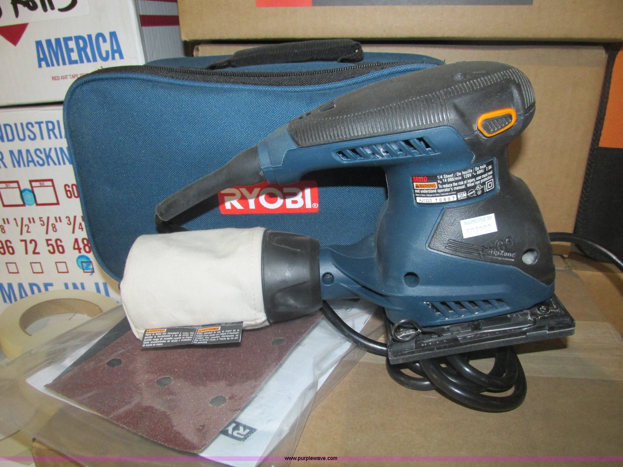 (12) Ryobi 1/4 sheet sanders in Spring Hill, KS Item AK9877 sold