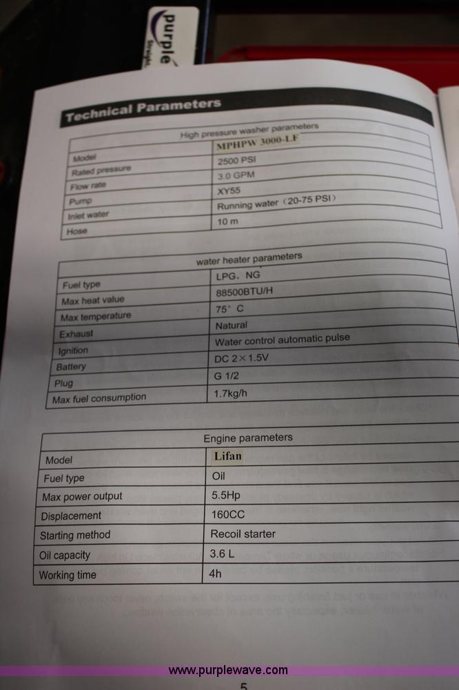 image for item AJ9619 Multi-Power hot water high pressure washer