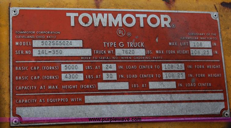 image for item G5433 Caterpillar Tow Motor 5025 forklift