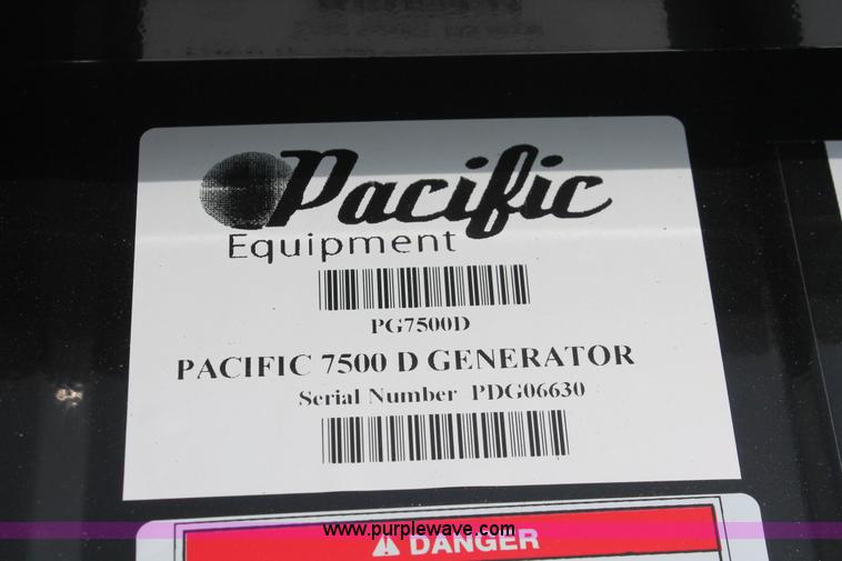 image for item H3729 Pacific 7500D generator