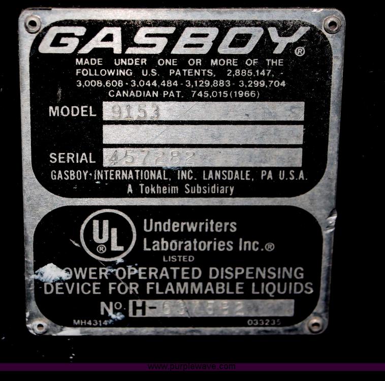 image for item H3740 Gasboy 9153 unleaded fuel pump