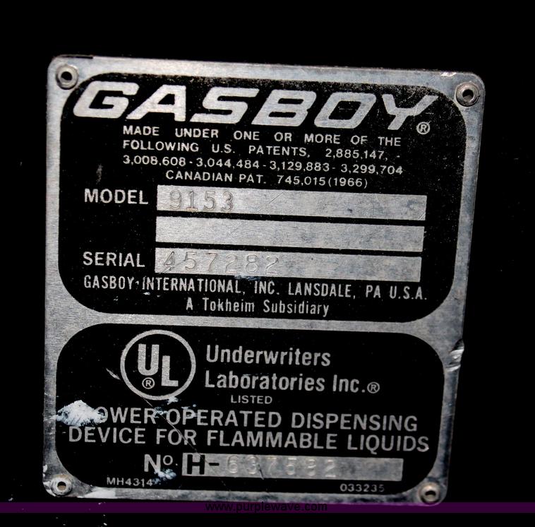 image for item H3740 Gasboy 9153 unleaded fuel pump