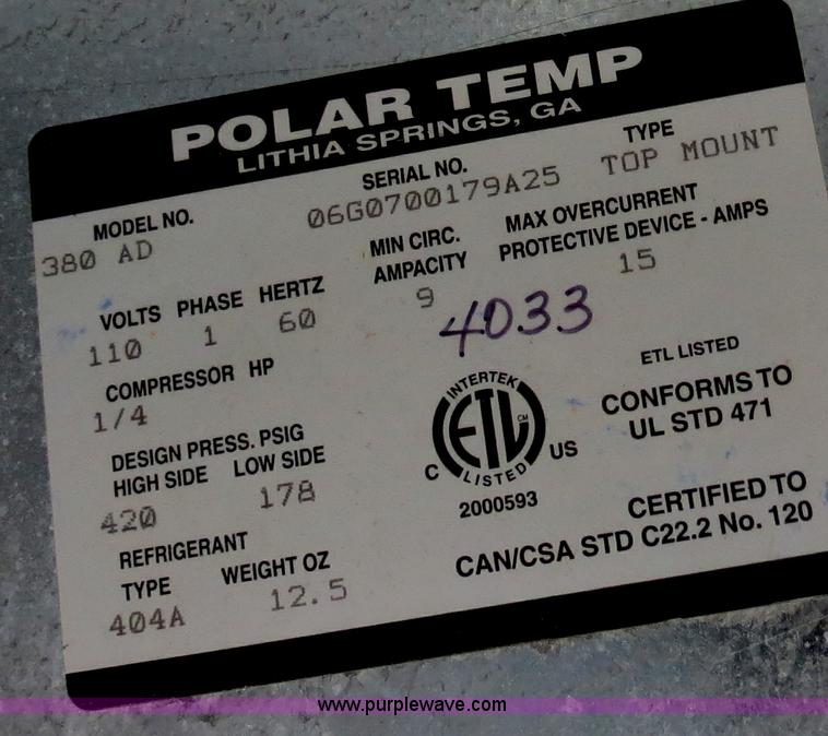 image for item S9557 Polar Temp ice freezer