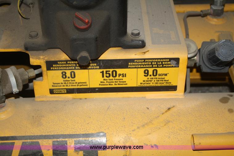 image for item V9665 DeWalt eight gallon portable air compressor