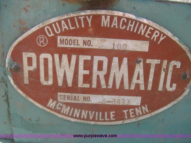 image for item AG9831 Powermatic 100 planer