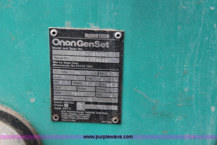 image for item AJ9531 Onan generator
