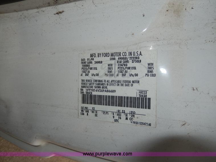 image for item D8049 1999 Ford Ranger XLT pickup truck