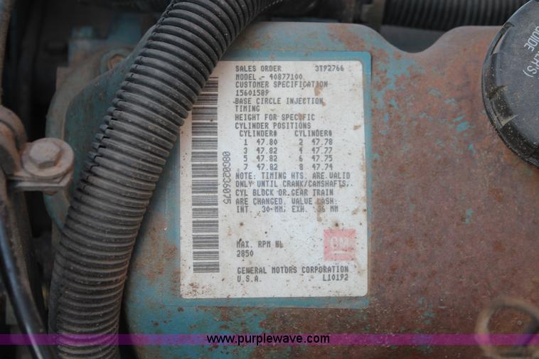 image for item E2582 1991 Blue Bird 60 school bus