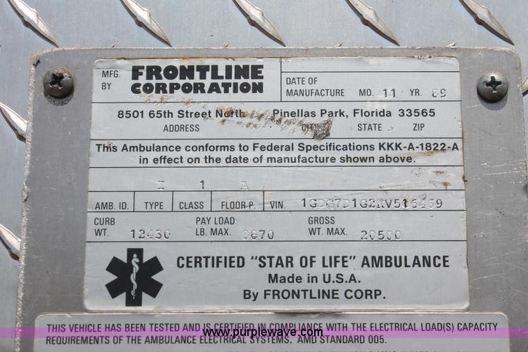 image for item E3335 1989 GMC TopKick 7000 EMS building maintenance truck