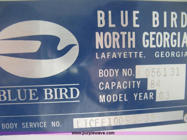 image for item E3384 2004 Blue Bird school bus