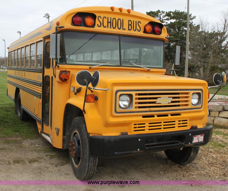 image for item F8668 1990 Chevrolet school bus