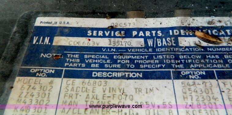 image for item G7815 1973 Chevrolet C65 fire truck