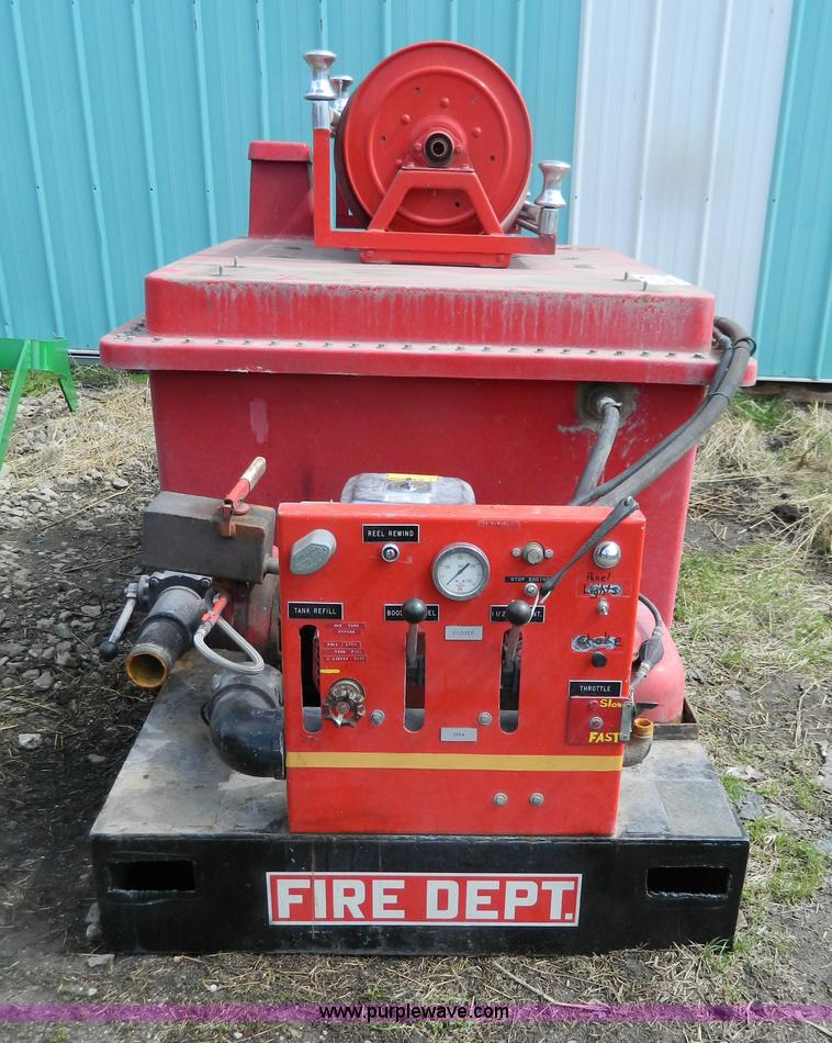 image for item G7832 Hale 300 gallon skid mount fire pump unit